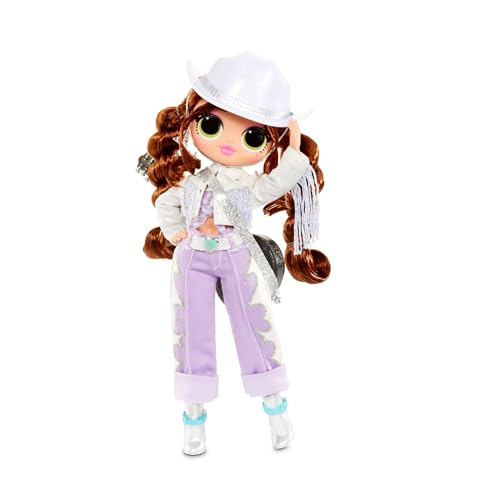 LOL Surprise OMG Remix Lonestar Fashion Doll, Plays Music with Extra Outfit, 25 Surprises Including Shoes, Hair Brush, Doll Stand, Magazine, and Record Player Package - for Girls Ages 4+