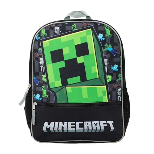 Minecraft Creeper Character Pattern 16" Kids Backpack