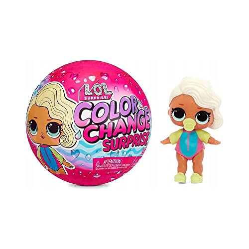 LOL Surprise Color Change Dolls with 7 Surprises Including Including Outfit, Accessories, Color Change Ball- Collectible Doll Toy, Gift for Kids, Toys for Girls Boys Ages 4 5 6 7+ Years Old