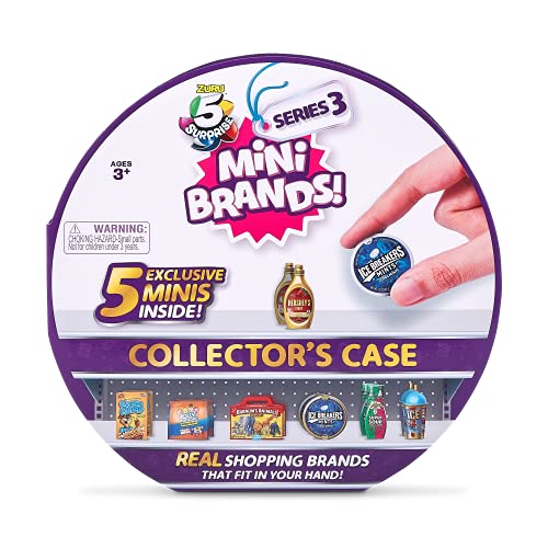 5 Surprise Mini Brands Series 3 Collector's Case-Store & Display 30 Minis with 5 Exclusive Minis by ZURU, Multi