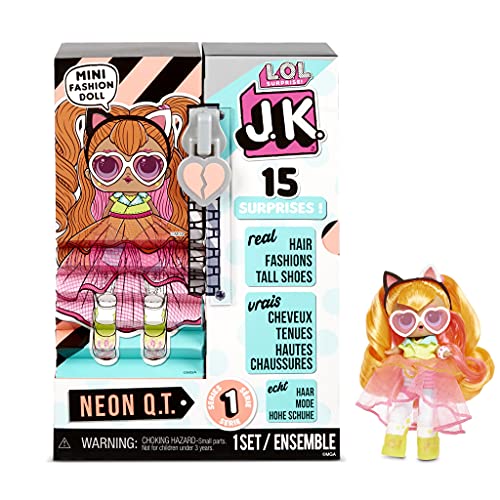 L.O.L. Surprise! JK Neon Q.T. Mini Fashion Doll with 15 Surprises