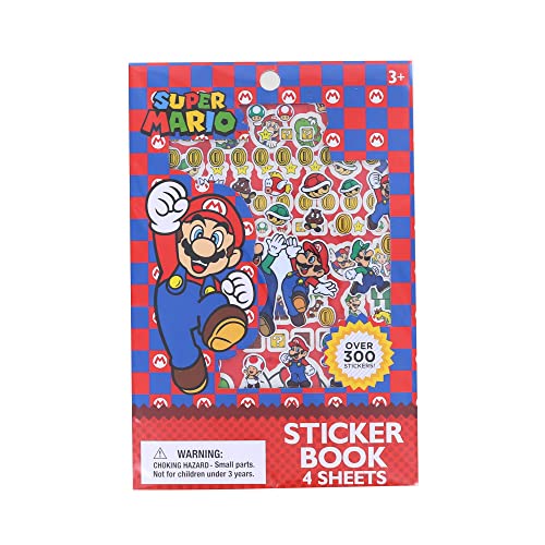 United Pacific Designs 709749MB: Mario Sticker Book with Puffy Stickers 4 Sheet