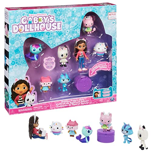 Gabby’s Dollhouse, Deluxe Figure Gift Set with 7 Toy Figures and Surprise Accessory, Kids Toys for Ages 3 and up