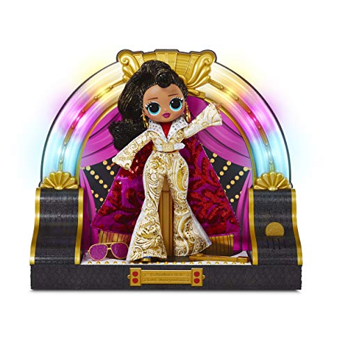 LOL Surprise! OMG Remix 2020 Collector Edition Jukebox B.B. with Token-Triggered Music, Colorful Lights, White and Gold Classic Rock Outfit, Flashy Accessories | Kid Girls 4-15 Years Old