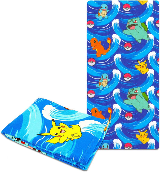 Pokemon Catch Wave Beach Swim Pool Towel Soft and Absorbent Bath Towel for Boys and Girls for Kids